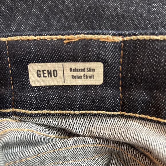 True Religion Geno Flap Relaxed Slim Fit Jeans Denim 34x34 Stretch Dark Wash - Picture 7 of 13